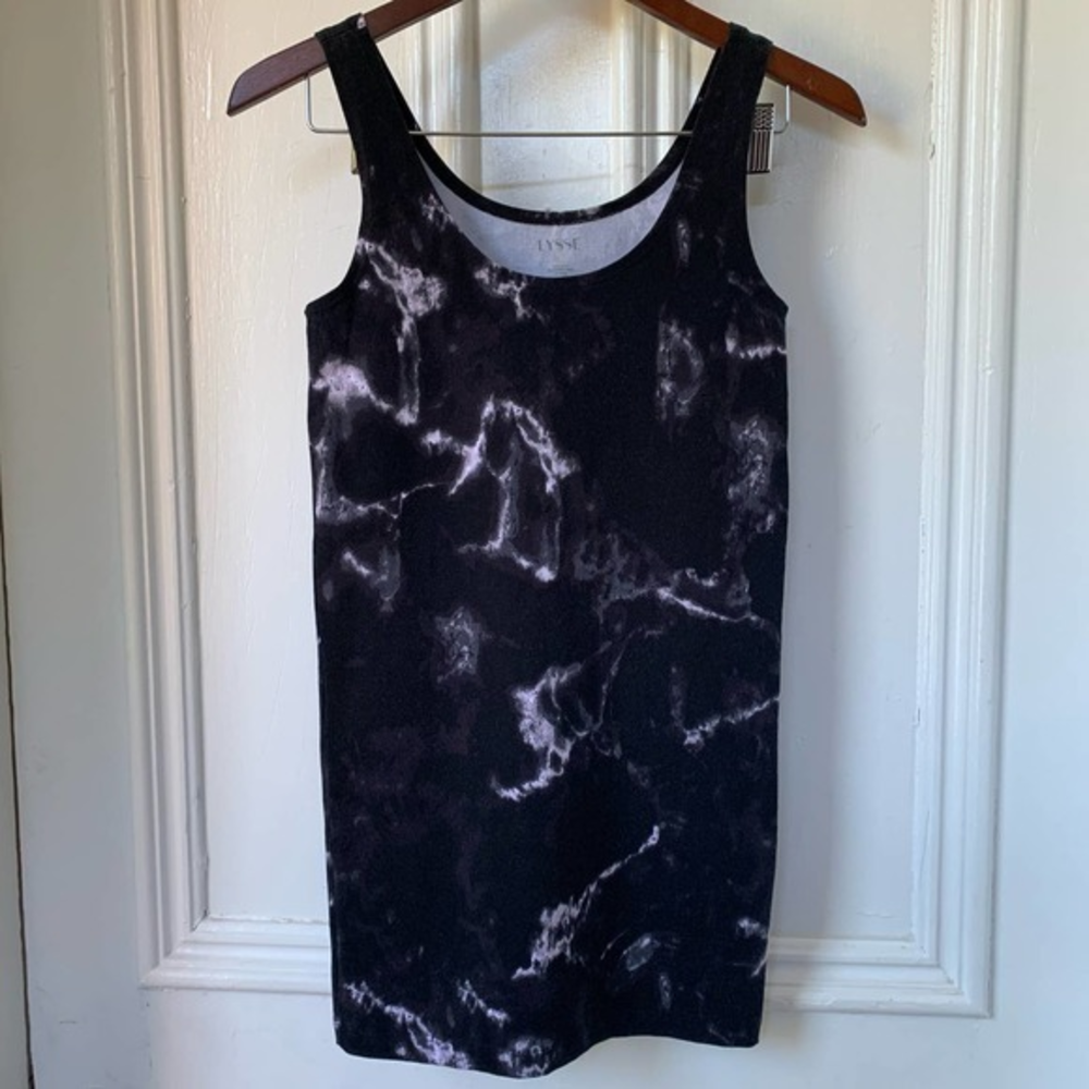 Lysse Dress Size Small Black Marble Pattern